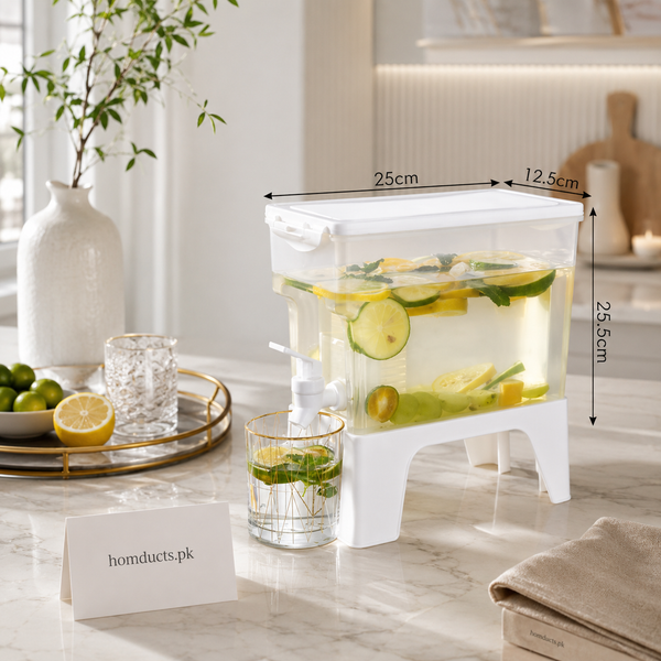 3.5L Elevated Beverage Dispenser with Tap | Leakproof Water Juice Storage Container