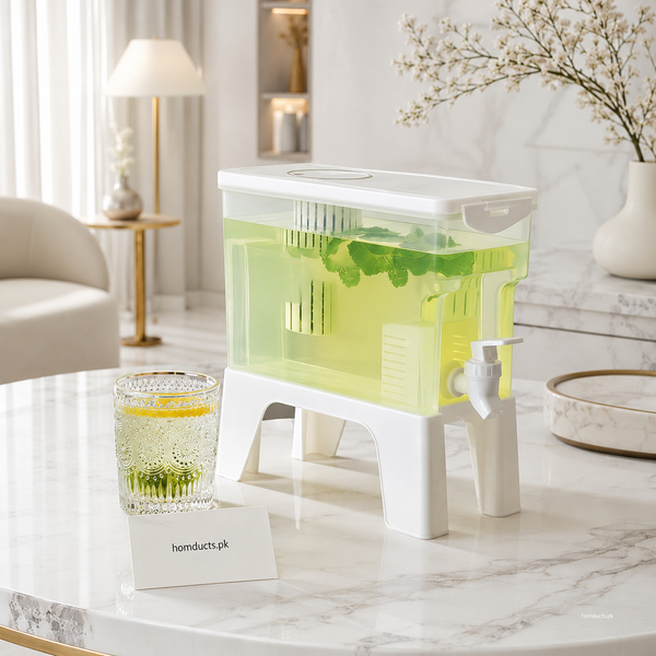 3.5L Elevated Beverage Dispenser with Tap | Leakproof Water Juice Storage Container