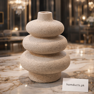 Luxury Textured Stoneware Decorative Vase – Modern Minimal Home Décor