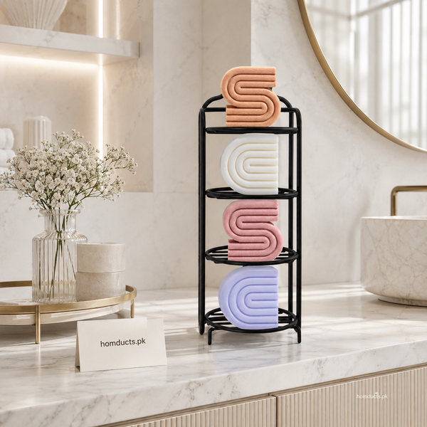 4-Tier Wall-Mount & Freestanding Soap Holder Rack | Space-Saving Bathroom Soap Organizer