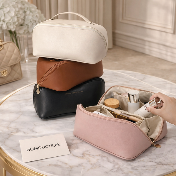 Leather Travel Cosmetic Organizer