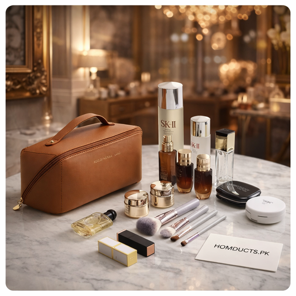 Leather Travel Cosmetic Organizer