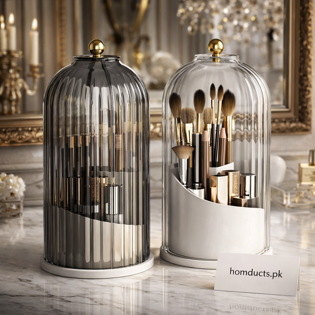 Luxury Rotating Makeup Brush Holder
