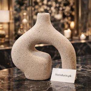 Luxury Abstract Ceramic Decorative Vase – Modern Stone-Texture Home Accent