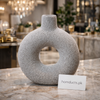Luxury Nordic Stone Loop Vase – Modern Minimalist Decorative Ceramic Vase