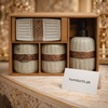 Luxury Ceramic Bathroom Accessories Set – 4 Pieces | Premium Soap Dispenser & Storage Jars