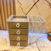 Acrylic Jewelry Organizer Box with Drawers and Earring Holder – Clear Storage Case for Rings, Watches & Accessories