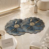 Luxury Floral Non-Slip Floor Mat – Elegant Waterproof Bathroom & Entrance Rug