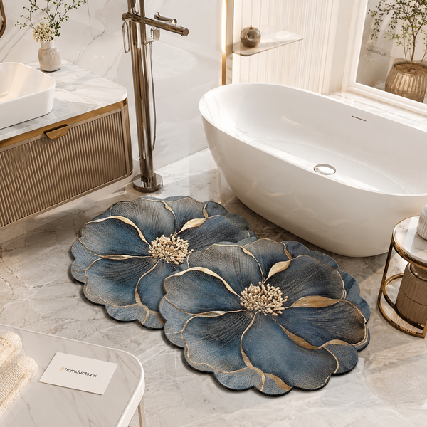 Premium Non-Slip Decorative Floor Mat | Panda & Floral Waterproof Entrance, Bathroom & Bedroom Rug