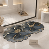 Luxury Floral Non-Slip Floor Mat – Elegant Waterproof Bathroom & Entrance Rug