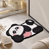 Cute Panda Shaped Non-Slip Floor Mat | Soft Cartoon Entrance & Bedroom Rug