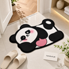 Cute Panda Shaped Non-Slip Floor Mat | Soft Cartoon Entrance & Bedroom Rug