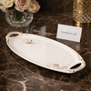 Brilliant Luxury Oval Serving Tray with Gold Detailing – Premium Porcelain Tableware