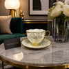 Luxury Gold Branch Tea Cup & Saucer Set – 12 Pieces Premium Tea Set (6 Cups & 6 Saucers)