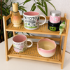 Multi-Purpose Bamboo 2-Tier Organizer Shelf | Countertop Storage Rack for Kitchen, Bathroom, Vanity & Home Décor