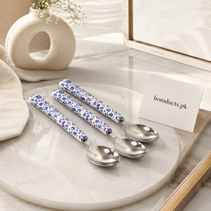Danny Home 3-Piece Dinner Spoon Set – Premium Stainless Steel & Ceramic Handle Spoons