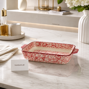 Danny Home SM01-22 Ceramic Baking Tray with Handles – Premium Rectangular Oven & Serving Dish