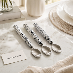 Danny Home 3-Piece Dessert Spoon Set 16cm – Premium Stainless Steel Dessert Spoons for Tea, Coffee & Desserts