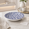 DannyHOME 5.5 Inch Ceramic Deep Plate – Premium Floral Soup & Pasta Bowl | Elegant Dinnerware