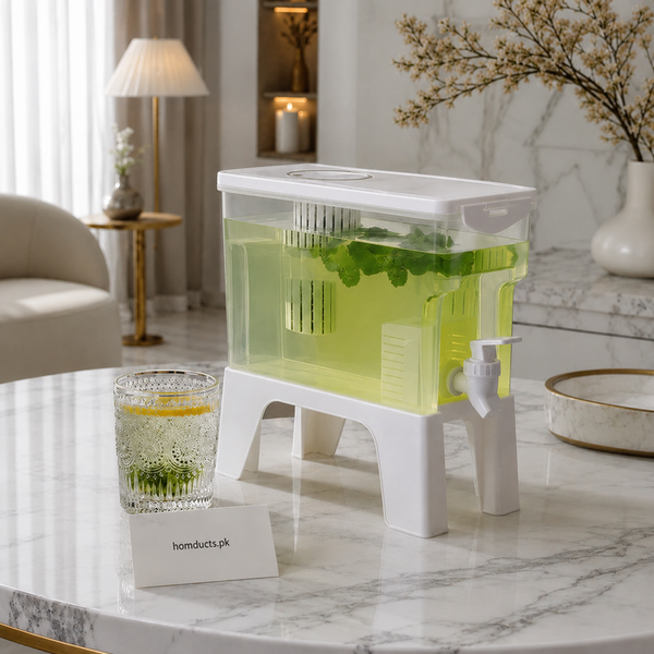 3.5L Elevated Beverage Dispenser with Tap | Leakproof Water Juice Storage Container