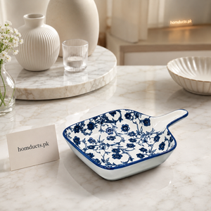 Danny Home 4.75 Inch Porcelain Floral Serving Dish | Premium Ceramic Snack & Sauce Dish