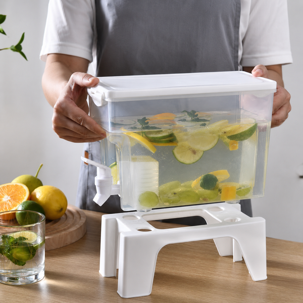 3.5L Elevated Beverage Dispenser with Tap | Leakproof Water Juice Storage Container