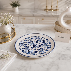Danny Home Round Dessert Plate – Premium Floral Ceramic Small Dessert Plate