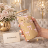 Luxury Glass Tumbler with Bamboo Lid & Reusable Glass Straw – Aesthetic Bow Design | Homducts.pk