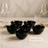 Premium Glossy Black Ceramic Bowl Set – 6 Pcs | Luxury Dining Essentials