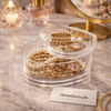 Luxury Heart-Shaped Acrylic Jewelry Organizer Box – Transparent Storage Case
