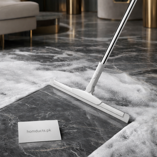 Premium Stainless Steel Floor Squeegee with Long Handle – Multi-Purpose Water & Foam Cleaner