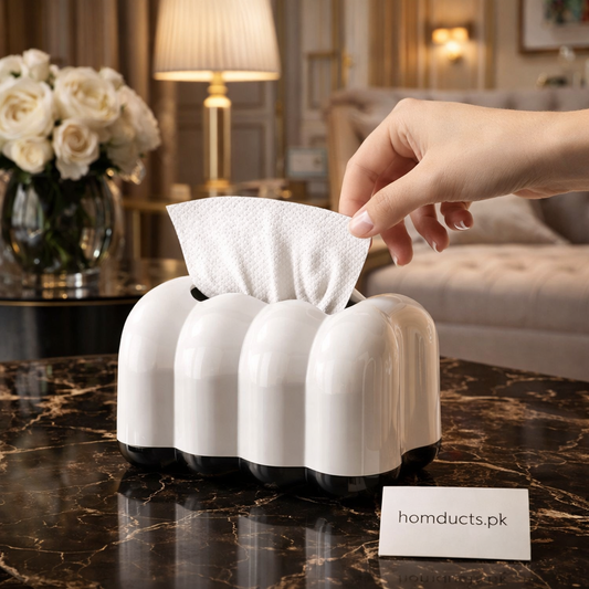 Luxury Cloud-Design Tissue Box Holder | Elegant Tabletop Tissue Dispenser – Homducts.pk