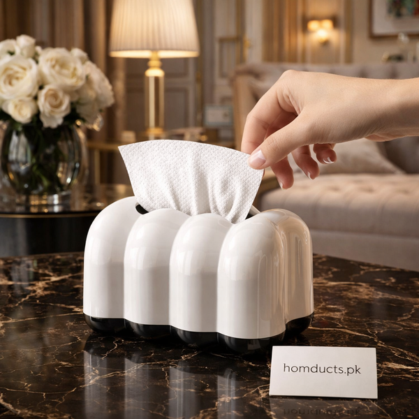 Luxury Cloud-Design Tissue Box Holder | Elegant Tabletop Tissue Dispenser – Homducts.pk