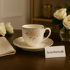 Luxury Porcelain Cup & Saucer Set – Elegant Floral Design (6-Piece)