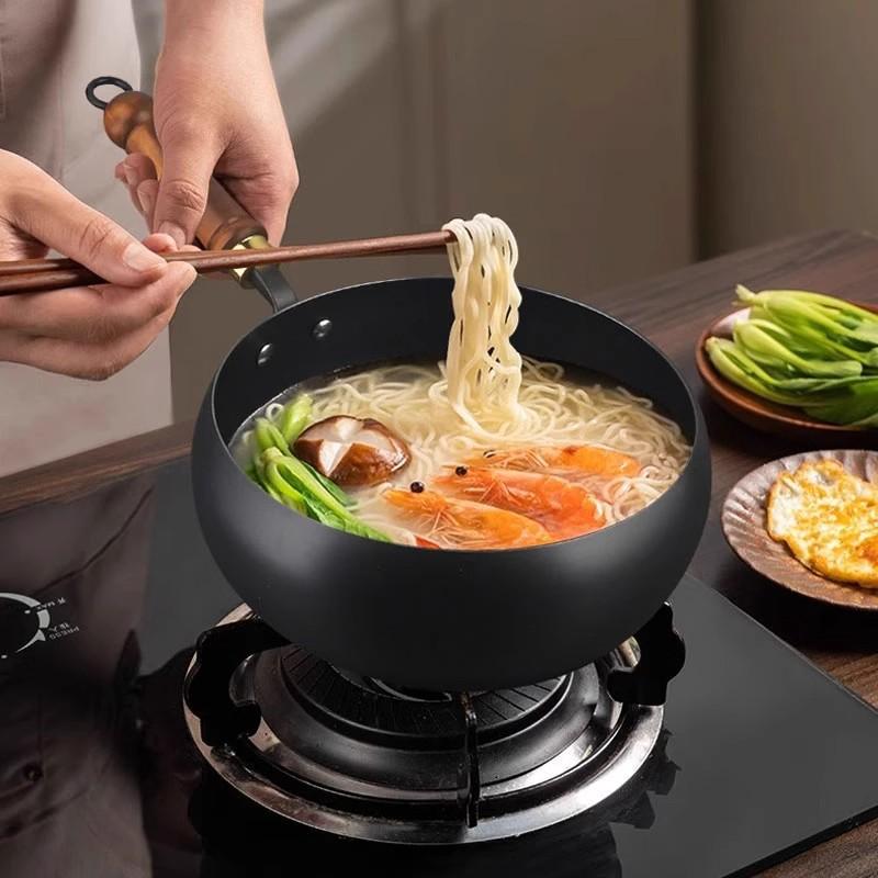 Premium Handcrafted Forged Cooking Pot with Lid – Multi-Purpose Deep Fry & Sauce Pan