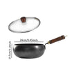 Premium Handcrafted Forged Cooking Pot with Lid – Multi-Purpose Deep Fry & Sauce Pan