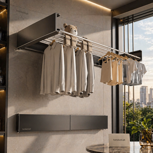 Premium Wall-Mounted Foldable Clothes Drying Rack – Space-Saving Laundry Organizer