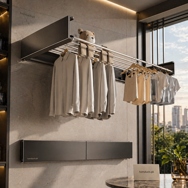 Premium Wall-Mounted Foldable Clothes Drying Rack – Space-Saving Laundry Organizer