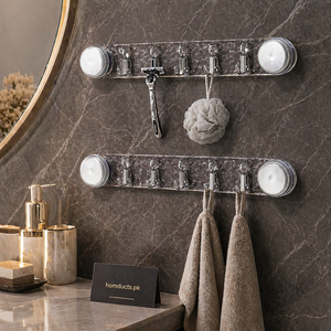 Luxury Water Ripple Wall Hook Rack – Multipurpose Bathroom & Kitchen Organizer (1 Pc)
