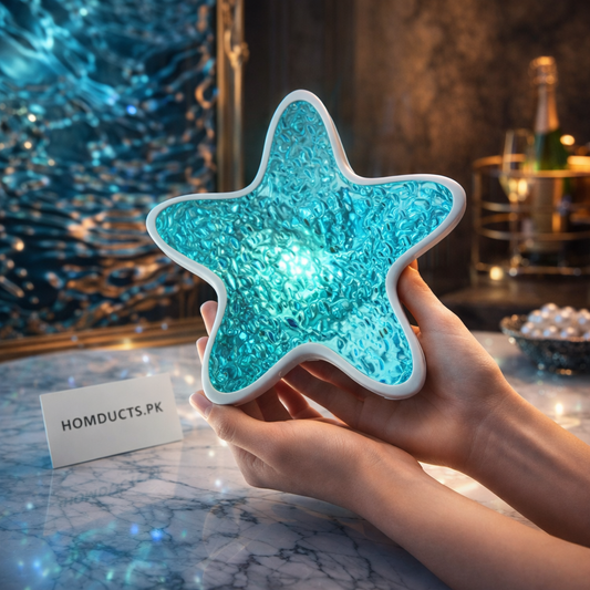 Luxury Starfish Crystal Projector Lamp – Ambient Ocean Glow Night Light | Homducts.pk
