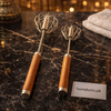 Luxury Wooden Handle Stainless Steel Whisk – Premium Kitchen Beater (Small / Large)