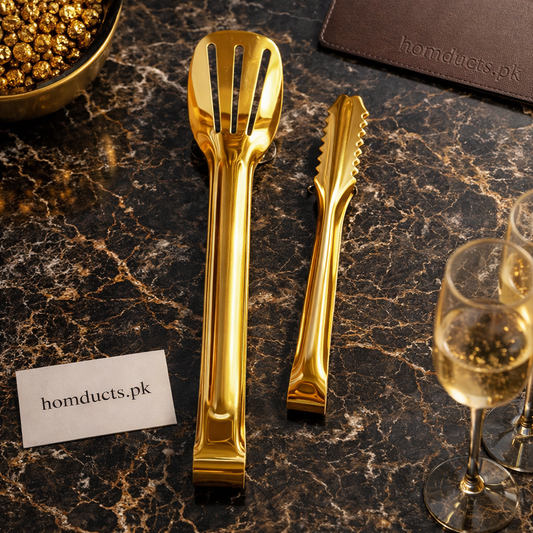 Luxury Gold Stainless Steel Kitchen Serving Set (2-Piece Premium Utensils)