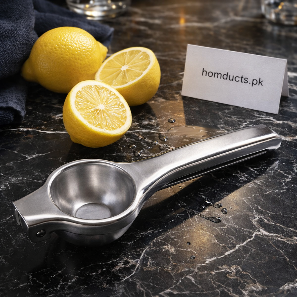 Premium Stainless Steel Lemon Squeezer – Heavy-Duty Manual Citrus Juicer for Fresh Juice