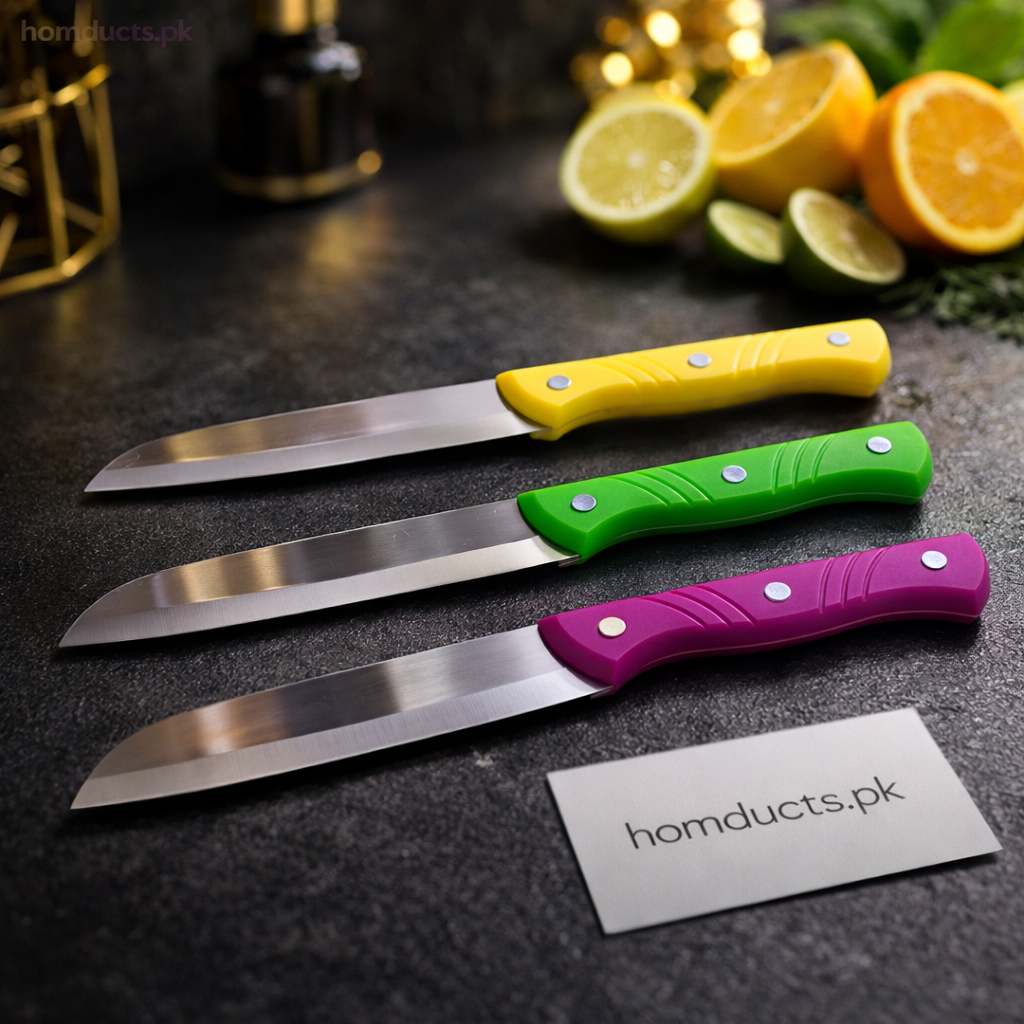 Premium Stainless Steel Fruit & Utility Knife – Ergonomic Handle (1 Pc)