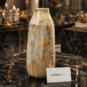 Luxury Gold-Textured Ceramic Decorative Vase | Premium Home Décor Accent – Homducts.pk