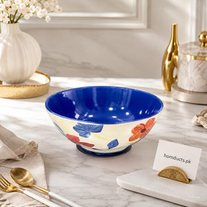 Brilliant Cottagecore 8 Inch Ceramic Serving Bowl | Premium Round Soup & Salad Bowl