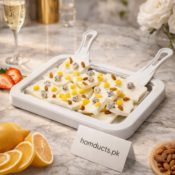 Instant Ice Cream Maker Tray – DIY Rolled Ice Cream Pan with Spatula