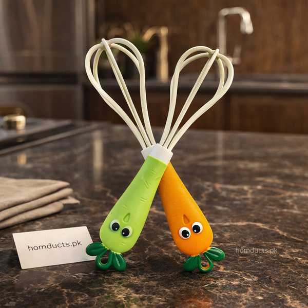 Cute Vegetable Silicone Whisk – Heat-Resistant Kitchen Beater (1 PC)