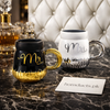 Luxury Mr & Mrs Ceramic Mug – Premium Gold & Silver Handle Coffee Cup (1 Pc)