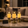 Luxury LED Candle Lamp with Glass Cover – Elegant Decorative Table Accent